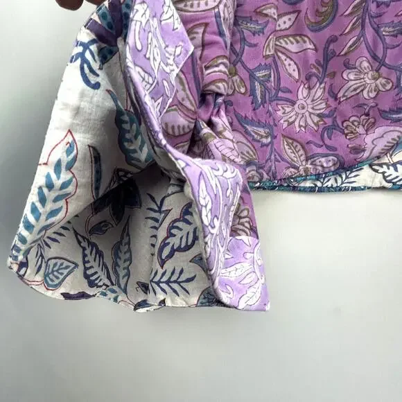 NWT Alix of Bohemia Carnaby Floral Patchwork Jacket, Purple Amethyst, Sz S
